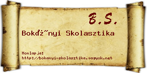 Bokányi Skolasztika névjegykártya